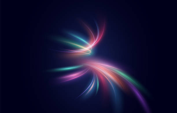 istock Luminous neon lines of speed. Light glowing effect. Abstract motion lines red and blue. Light trail wave, fire path trace line, car lights, optic fiber and incandescence curve twirl 2172798872