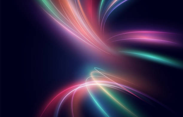 istock Luminous neon lines of speed. Light glowing effect. Abstract motion lines red and blue. Light trail wave, fire path trace line, car lights, optic fiber and incandescence curve twirl 2172798877