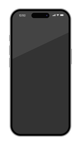 Iphone Empty Frame Vector Simple Mockup Vector Illustration Of Iphone 16 Stock Illustration ...