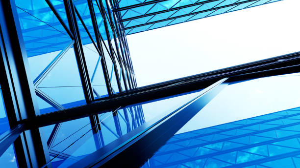 istock 3d rendering of modern architecture, Skyscraper corporate office building with glass window 2172799133
