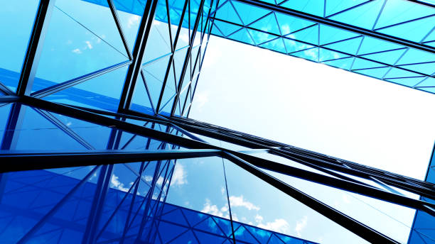 istock 3d rendering of modern architecture, Skyscraper corporate office building with glass window 2172799135