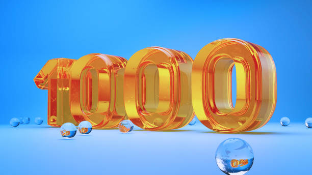 istock Vibrant Orange Glass 1000 Design with Spheres 2172800418