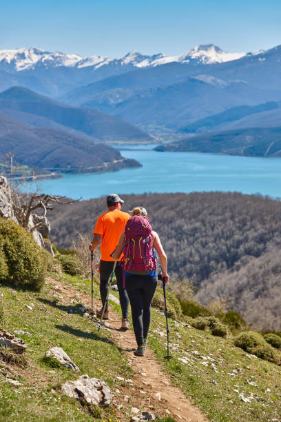 istock Hikkers in the mountain. Healthy lifestyle. Natural environment 2172801310