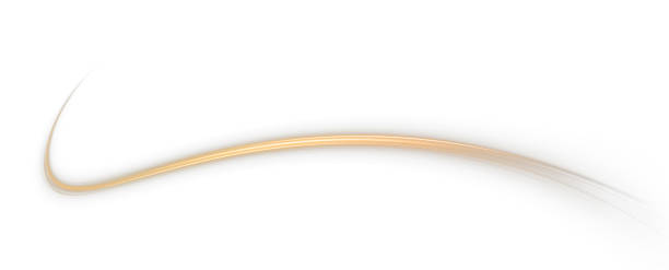 istock Festive gold stripe on white background. Yellow curl twirl for the holidays. Gold colored curve rope. Vector  twirl, line, curve, rope, stripe design element. 2172808242
