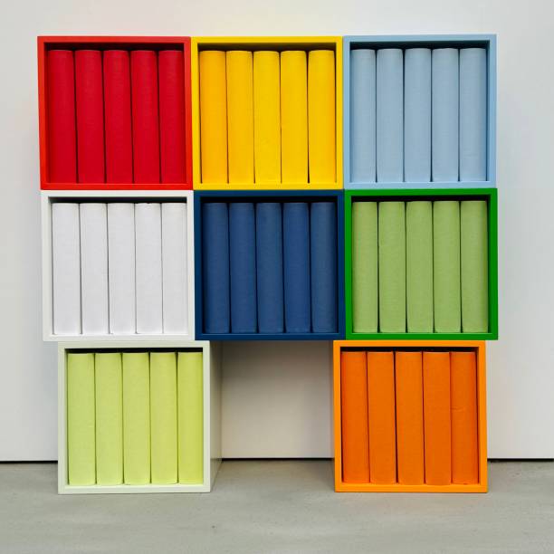 istock Colorful boxes filled with colorful tone in tone book replicas 2172808664