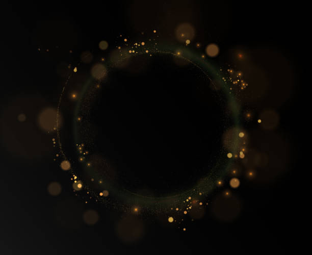istock Christmas background. Powder dust. Magic bokeh shines with gold dust. Small realistic glare on a transparent  background. Design element for cards, invitations, backgrounds, screensavers. 2172809803