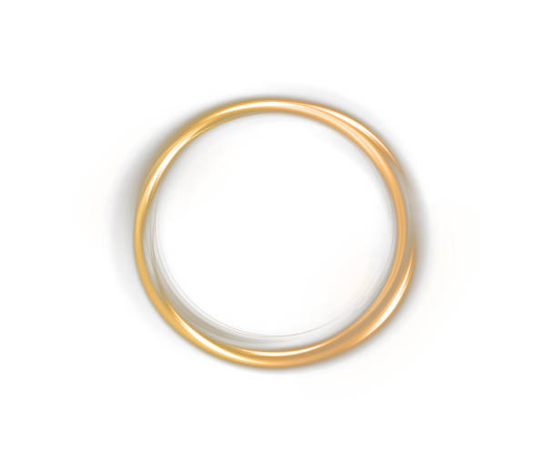 istock Light golden Twirl. Curve light effect of golden line. Luminous golden circle. Light gold pedistal, podium, platform 2172809882