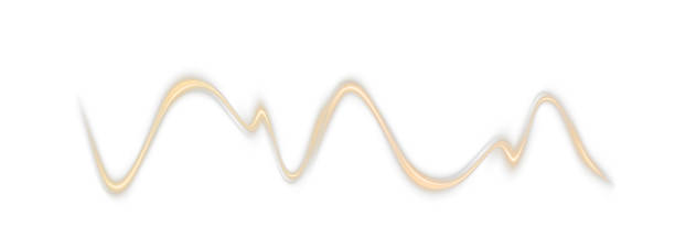 istock Festive gold stripe on white background. Yellow curl twirl for the holidays. Gold colored curve rope. Vector  twirl, line, curve, rope, stripe design element. 2172811515
