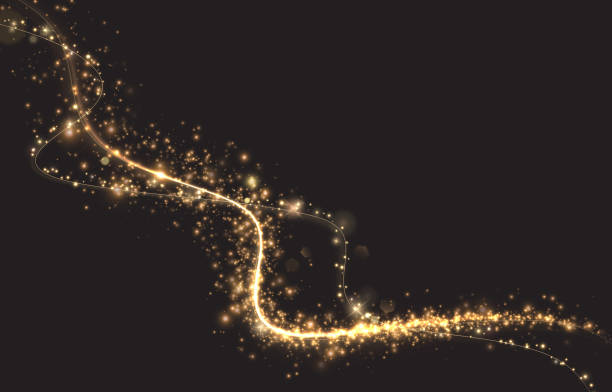 istock Gold curved light line, rope, tape. Smooth festive gold line with light effects. Light golden Twirl . Curve light effect of golden line. Luminous golden spiral png. 2172813463