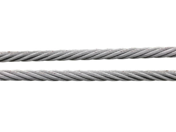 istock Steel wire rope isolated on white background 2172814296