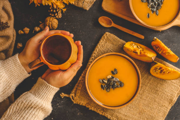 istock Cup of tea in hands, autumn mood 2172817463