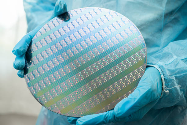 istock Silicon wafer for manufacturing semiconductor of integrated circuit. 2172826041