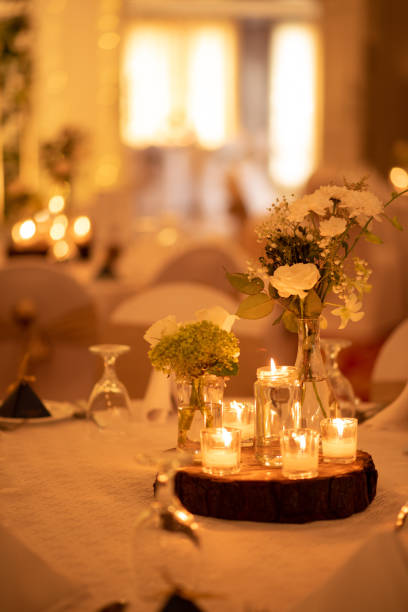 istock Elegant wedding floral decoration with candles 2172827066