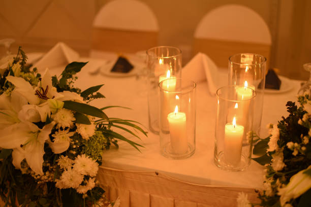 istock Candles in a table decoration 2172827226