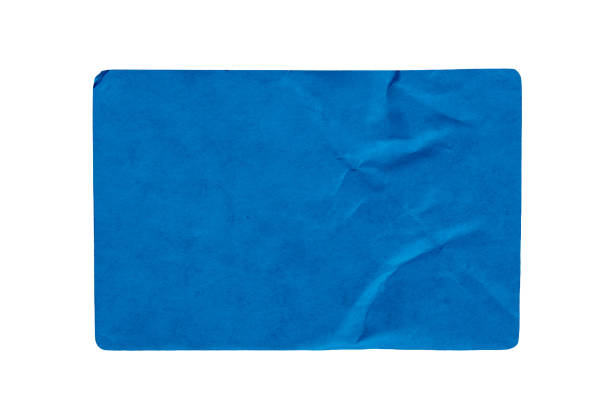 istock Blue adhesive glued paper sticker label 2172829570
