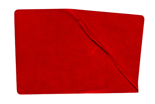 istock Red adhesive glued paper sticker label 2172829685