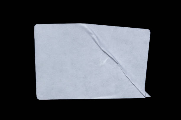 istock White adhesive glued paper sticker label 2172829720
