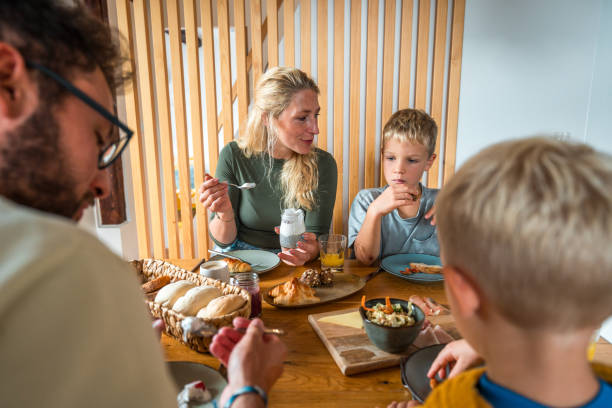 istock Simple Family Breakfast with Two Brothers 2172834806