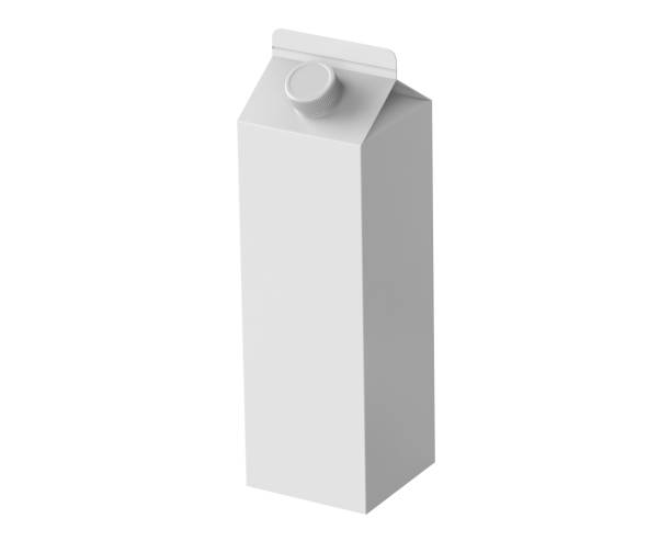 istock White Milk box, isolated on white background, 3d illustration, 3d rendering, realism, photo realistic 2172841096