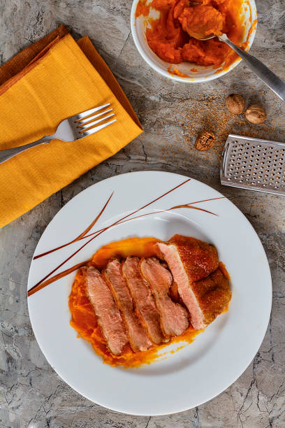 Seared Duck Breast with Butternut Squash Puree