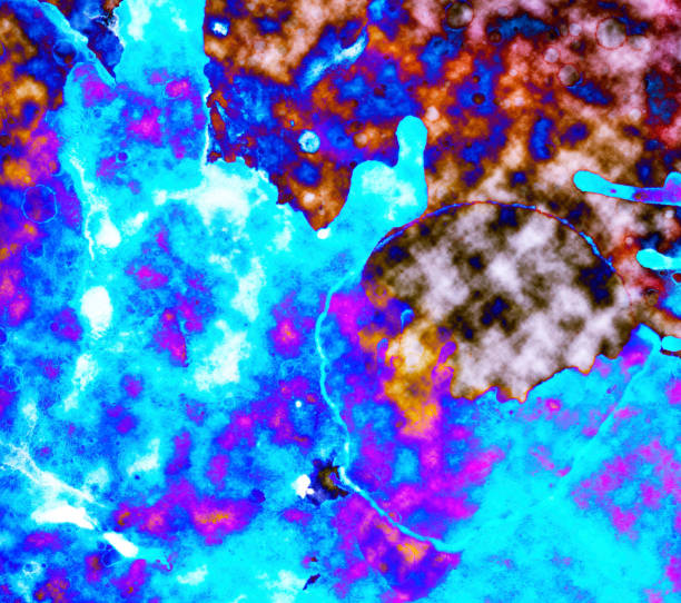 Natural abstract fluid art painting in alcohol ink technique. Soft dreamy colors create transparent wavy lines.