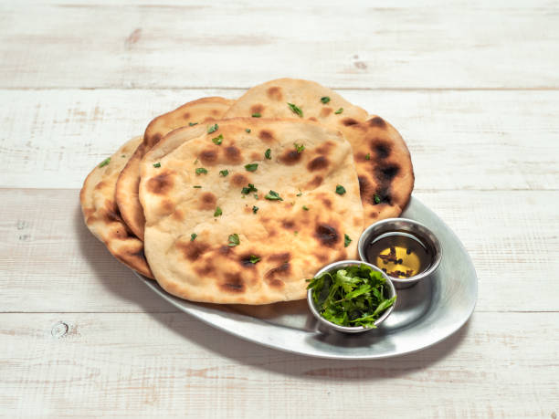 istock naan flatbreads on white wood, copy space 2172850489