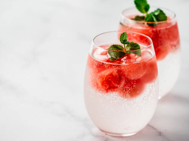istock Watermelon ice with sparkling water in glasses 2172854946