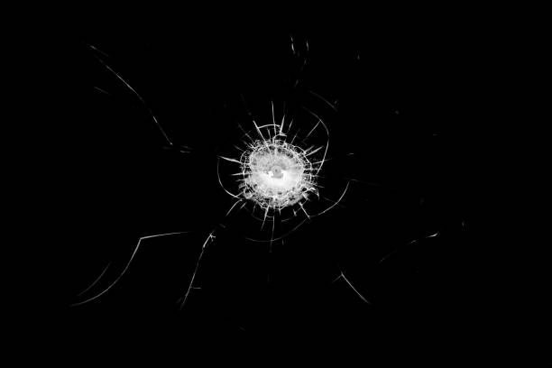 istock Texture of broken glass on a black background 2172855145