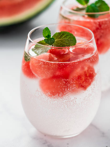 istock Watermelon ice with sparkling water in glasses 2172858335