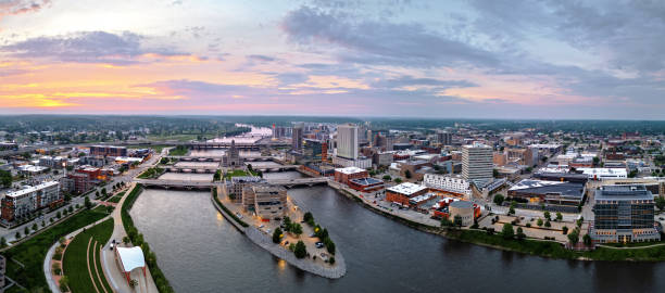 istock Cedar Rapids, Iowa, USA Cityscape on the Cedar River 2172859901