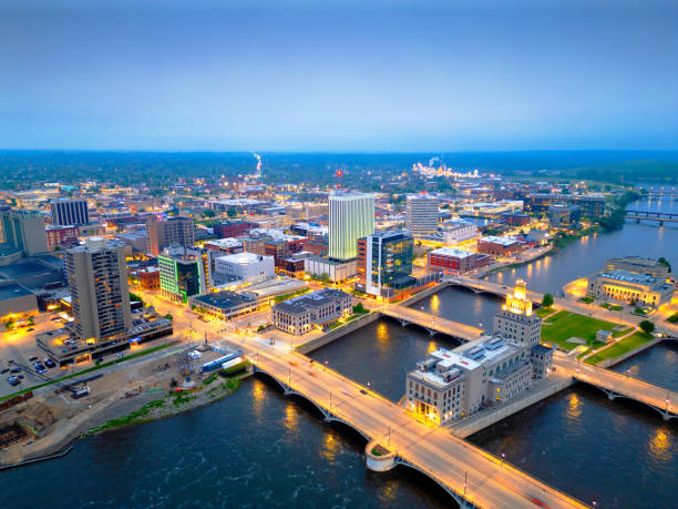 istock Cedar Rapids, Iowa, USA Cityscape on the Cedar River 2172859941