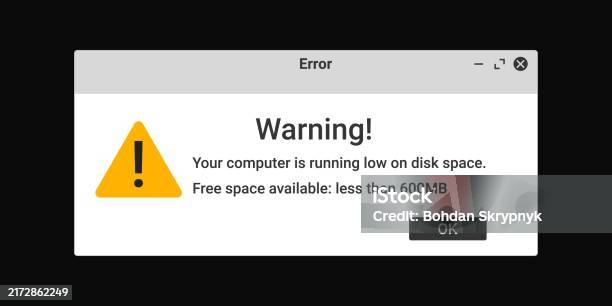 Error Window On Computer Interface Stock Illustration - Download Image ...