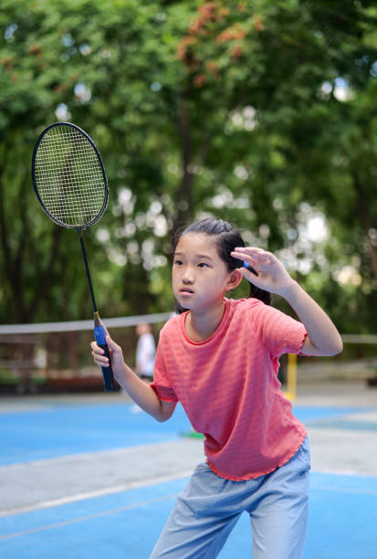 istock Little girl play badminton 2172866859
