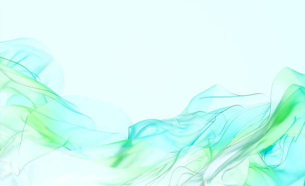 istock Abstract background with bright cloth floating like glass, 3D rendering 2172866880
