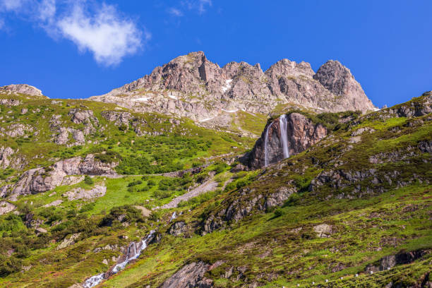 Wyssebach waterfall in Steingletscher, Bernese Oberland, Switzerland