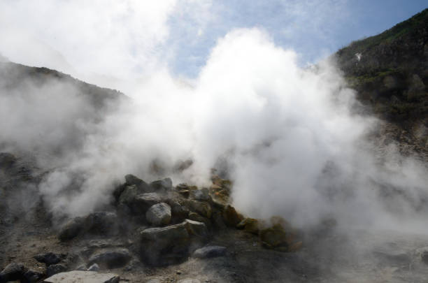 Phlegraean  Fields, Campi Flegrei,  Solfatara, fog, steam, fumaroles, volcani, Pozzuoli, Napoli, Naples, Italy,