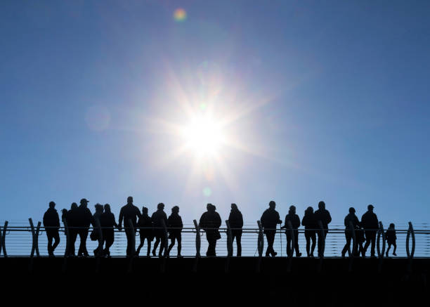 Group of people on pier