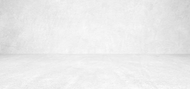 istock Empty white concrete room background, Perspective white gradient concrete room for interior background, backdrop,  White cement room with space for product display mockup, template 2172882074