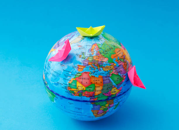 Colourful ships sailing the world's seas