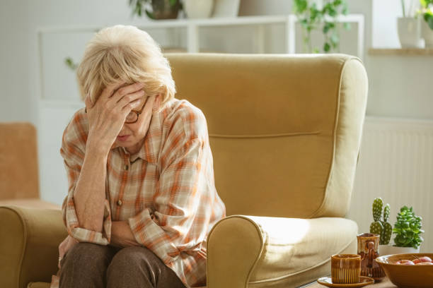 istock Sad senior woman at home 2172888615