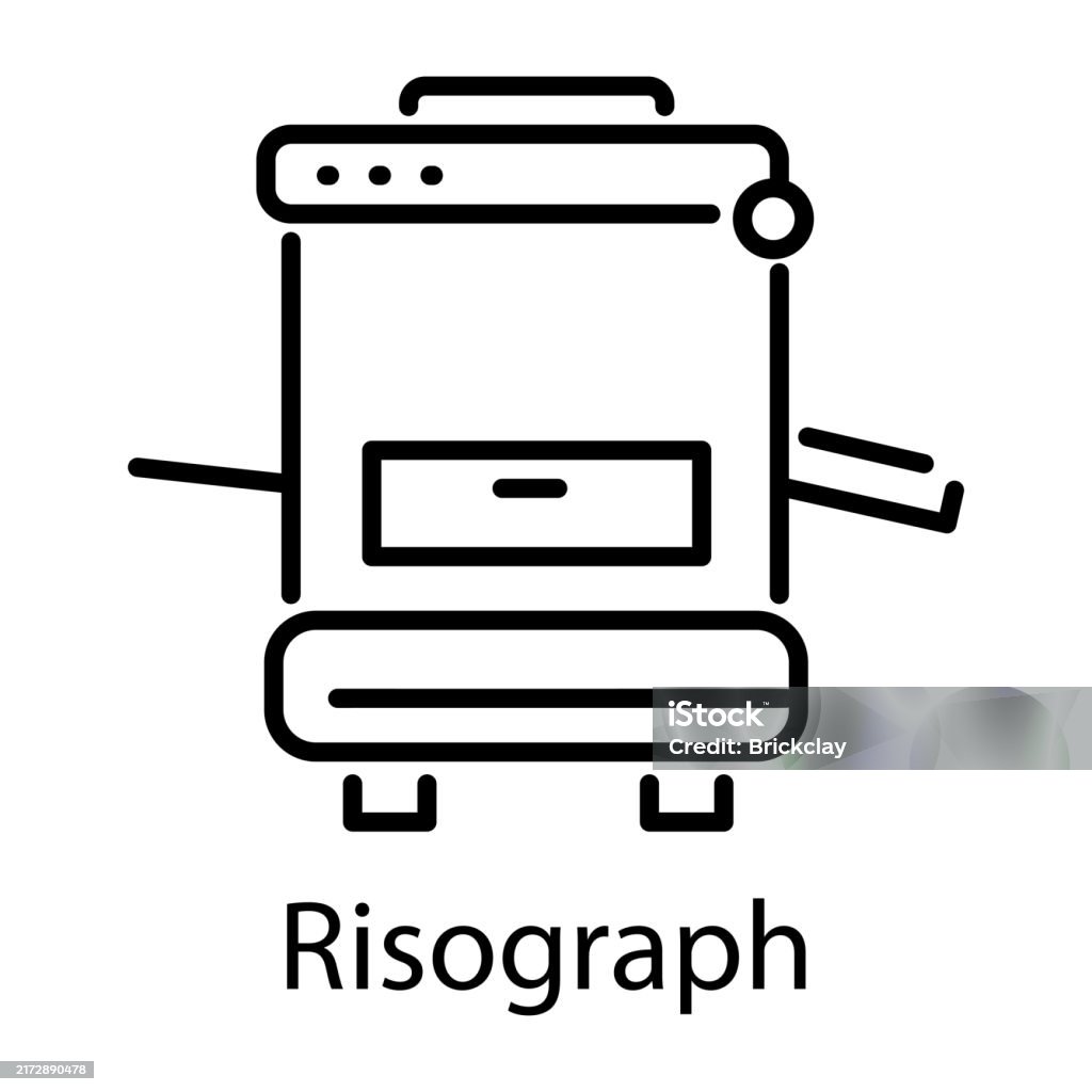 Rsograph Risograph Stock Illustration - Download Image Now - Equipment, Icon ...