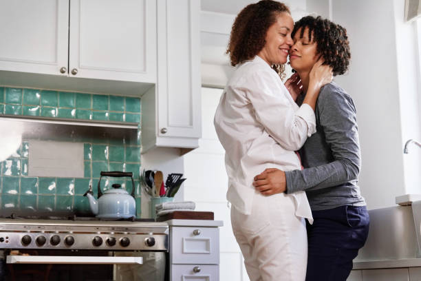 istock Happy couple in kitchen 2172894736
