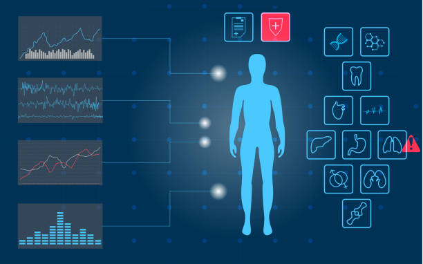 istock Medical Data Visualization with Health Monitoring and Risk Indicators - stock illustration 2172895086