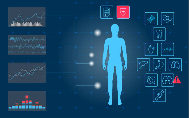 istock Medical Data Visualization with Health Monitoring and Risk Indicators - stock illustration 2172895278