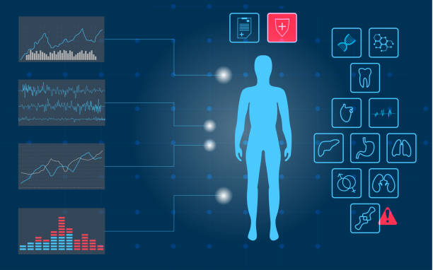 istock Medical Data Visualization with Health Monitoring and Risk Indicators - stock illustration - stock illustration 2172895507
