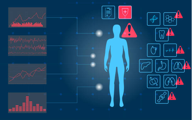 istock Medical Data Visualization with Health Monitoring and Risk Indicators - stock illustration 2172895677
