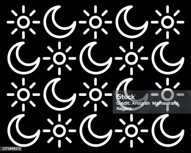 Sun And Moon Math Pattern Sun And Moon Pattern Background Stock Illustration - Download Image Now ...