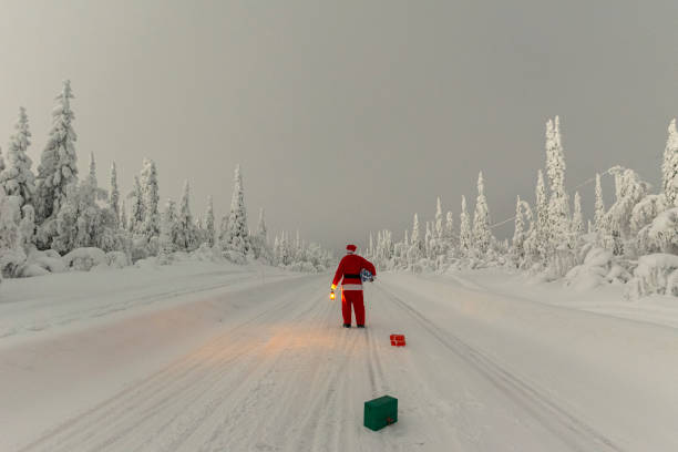 Santa Claus with chrismas gifts