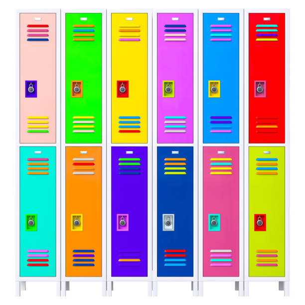 Locker cabinets in education building