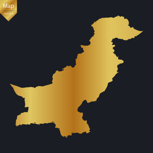 istock Abstract - High Detailed Gold Map of Pakistan. 2172907510